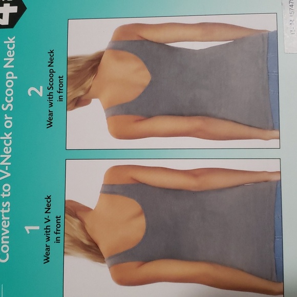 4 Pack Felina, Ladies Reversible Tank, Converts to V-Neck or Scoop Neck. - Picture 3 of 5